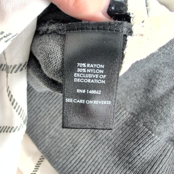 Torrid Twofer Collared Grey Cream Plaid Women's 2XL Preppy Academia - Picture 8 of 10